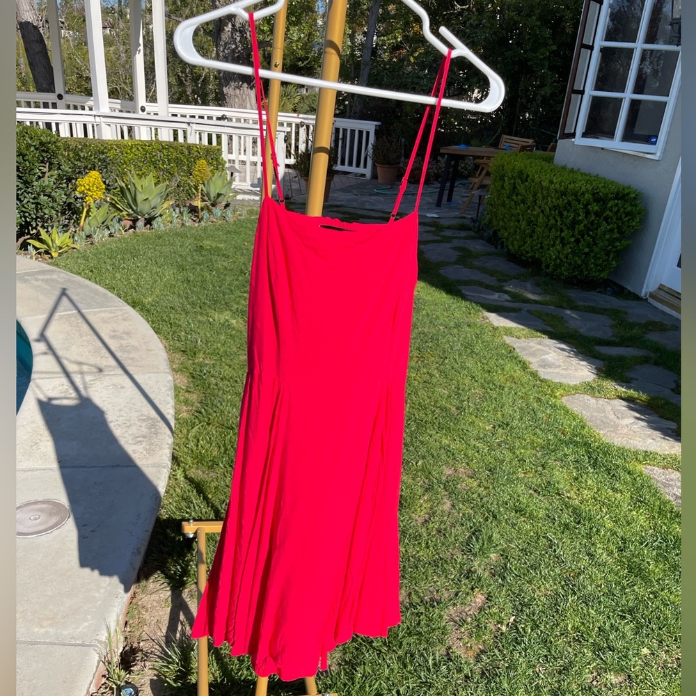 Red backless dress size M